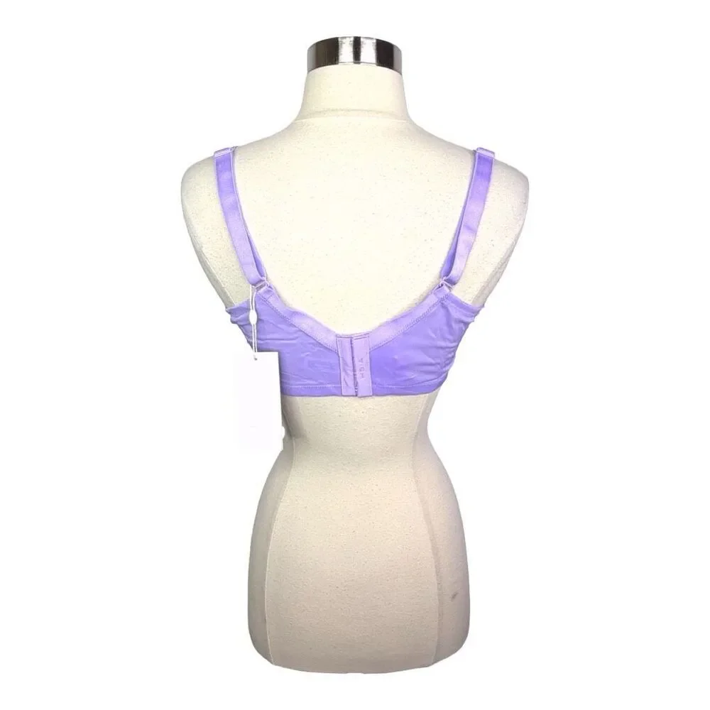 HSIA Enchante Lace Unlined Underwire Bra - Size 38DD - Purple